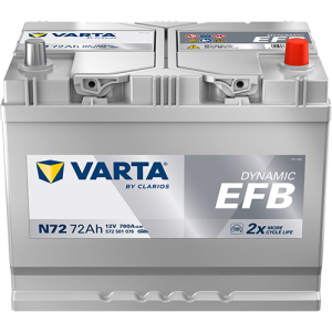 Varta Dynamic EFB Start And Stop N72 12V 72AH 572501076