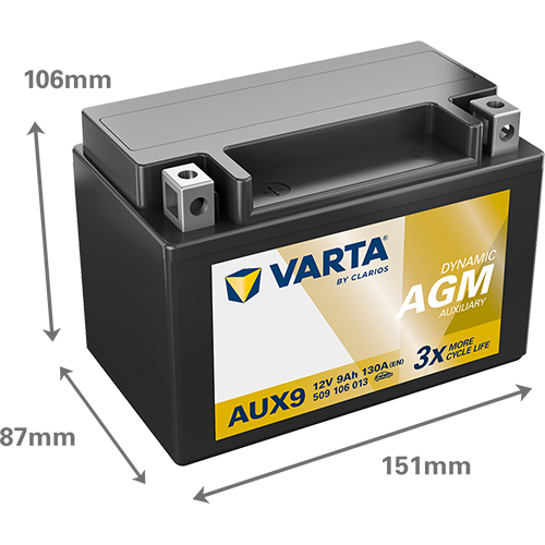 Varta Auxiliary 12V 9Ah Aux9 509106013