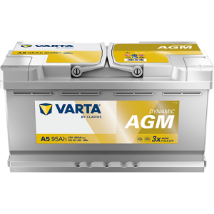 Varta Dynamic Agm Start And Stop A5 (ex G14) 12V 95AH 595901085 con tecnologia AGM per veicoli start e stop, in grado di fornire elevate prestazioni.