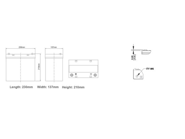 Batteria Gel Luminor LDCG12-55E 12V 55ah BATTERIE GEL uso deep cycle