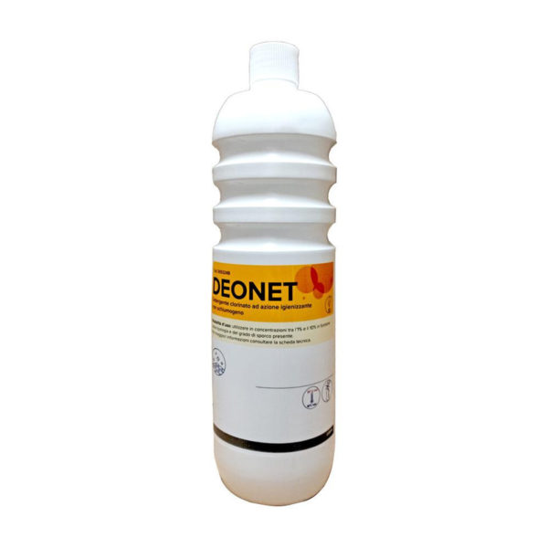 Deonet è un detergente disinfettante concentrato base cloro a presidio medico chirurgico.