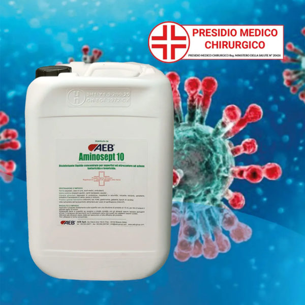 AMINOSEPT10 è un detergente disinfettante concentrato a presidio medico chirurgico