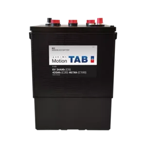 TAB motion BCI B420 6V 420Ah batteria deep cycle ad acido libero ideale per usi intensivi come golf car, lavapavimenti e piattaforme aeree.