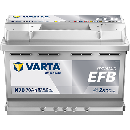 Varta Dynamic EFB Start And Stop N70 12V 70AH 570500076